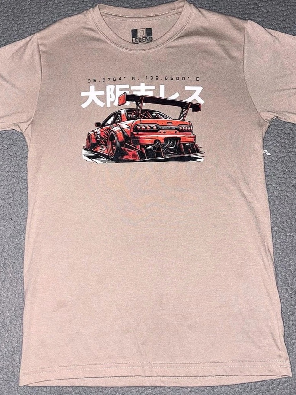 Legend Graphic Car T-Shirt in Pink Size Small